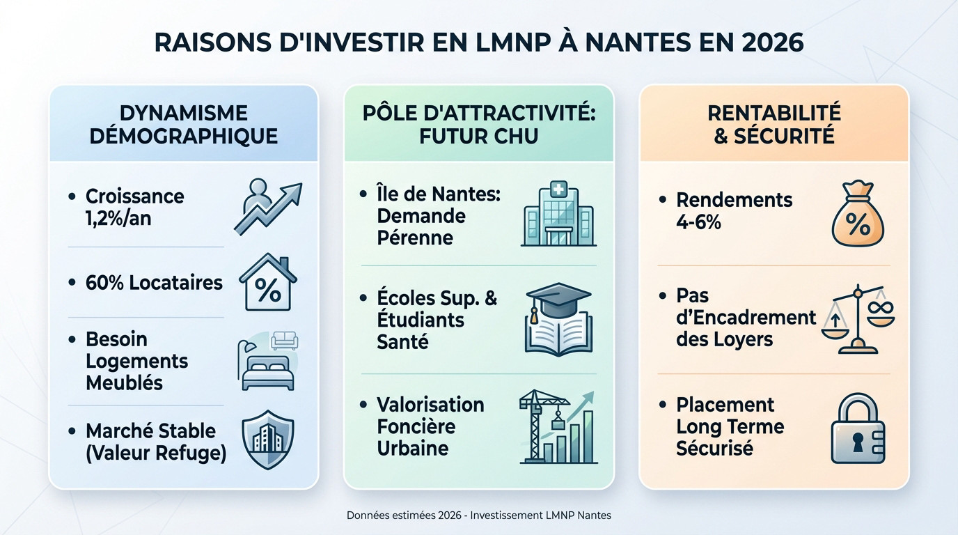 Raisons d'investir en LMNP à Nantes en 2026